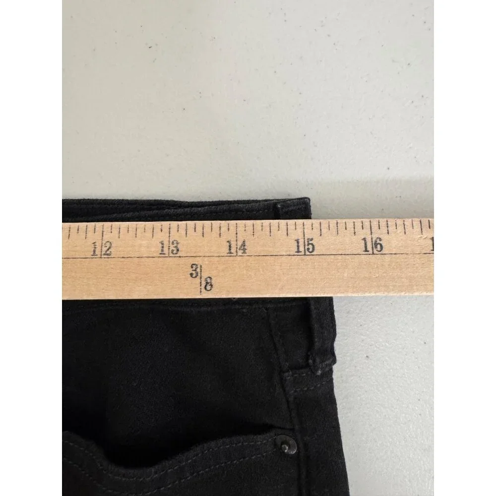 J.crew Denim trouser in 1996 semi-stretch black preppy‎ flare retro 90s sz 27